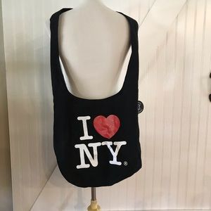 Black canvas crossbody bag